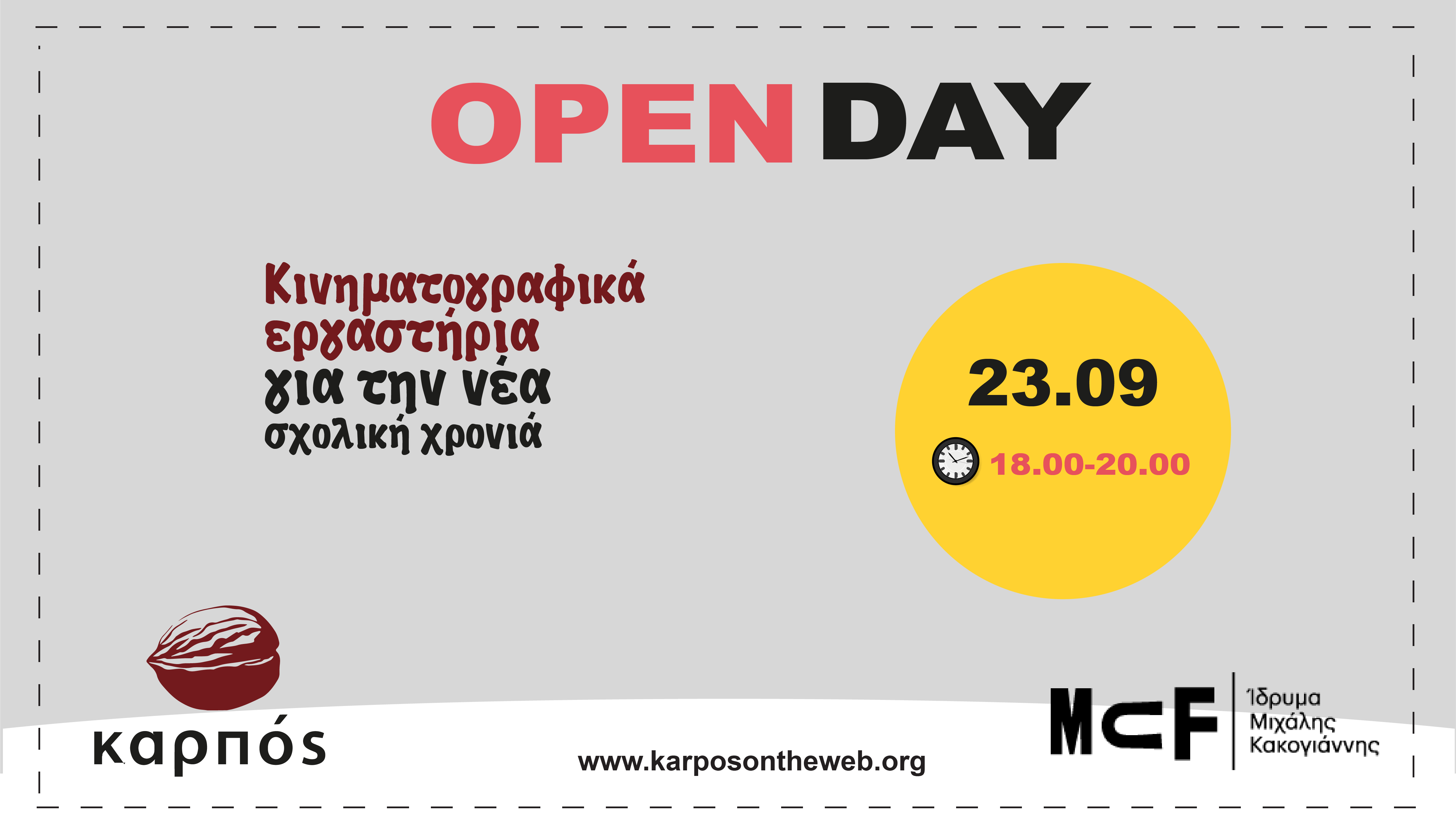 open day poster for word press23
